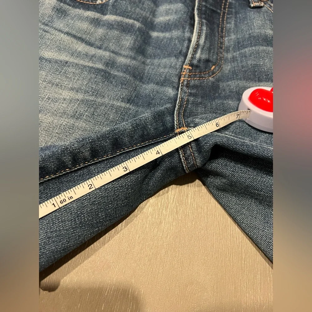 Moussy vintage Denim jean Frayed Hem Shorts size 27 - Picture 9 of 11